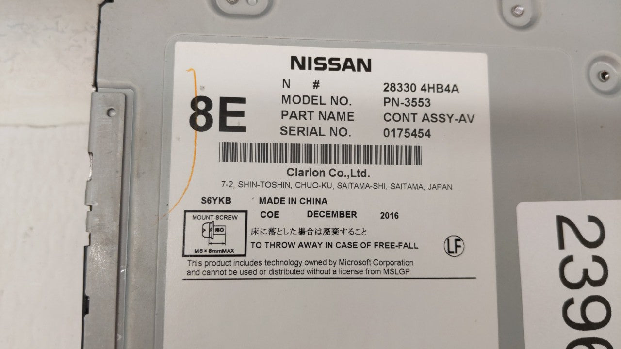 2016-2018 Infiniti Q50 Am Fm Cd Player Radio Receiver - Oemusedautoparts1.com