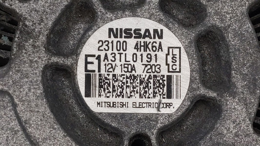 2016-2018 Infiniti Q50 Alternator Replacement Generator Charging Assembly Engine OEM P/N:23100 4HK6A 23100 4HK1A Fits OEM Used Auto Parts