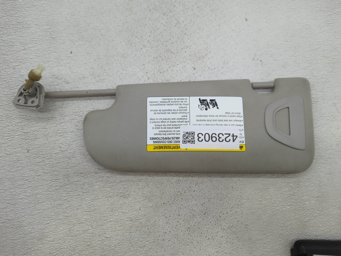 2014-2020 Infiniti Q50 Sun Visor Shade Replacement Passenger Right Mirror Fits Fits 2014 2015 2016 2017 2018 2019 2020 OEM U