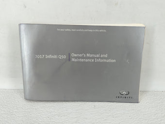 compare product 2017 Infiniti Q50 Owners Manual Book Guide OEM Used Auto Parts