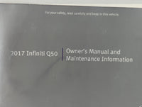 2017 Infiniti Q50 Owners Manual Book Guide OEM Used Auto Parts - Oemusedautoparts1.com