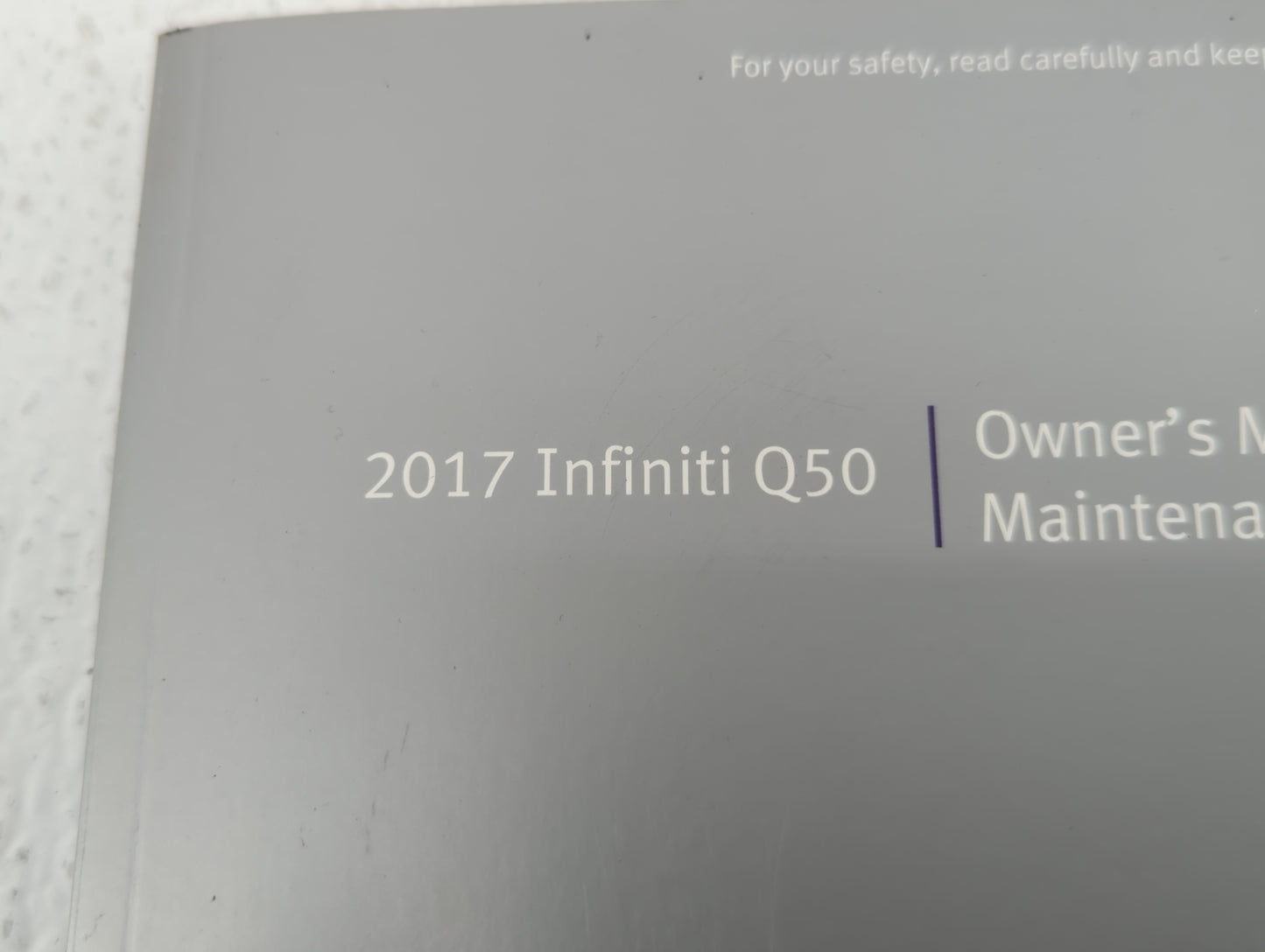 2017 Infiniti Q50 Owners Manual Book Guide OEM Used Auto Parts - Oemusedautoparts1.com