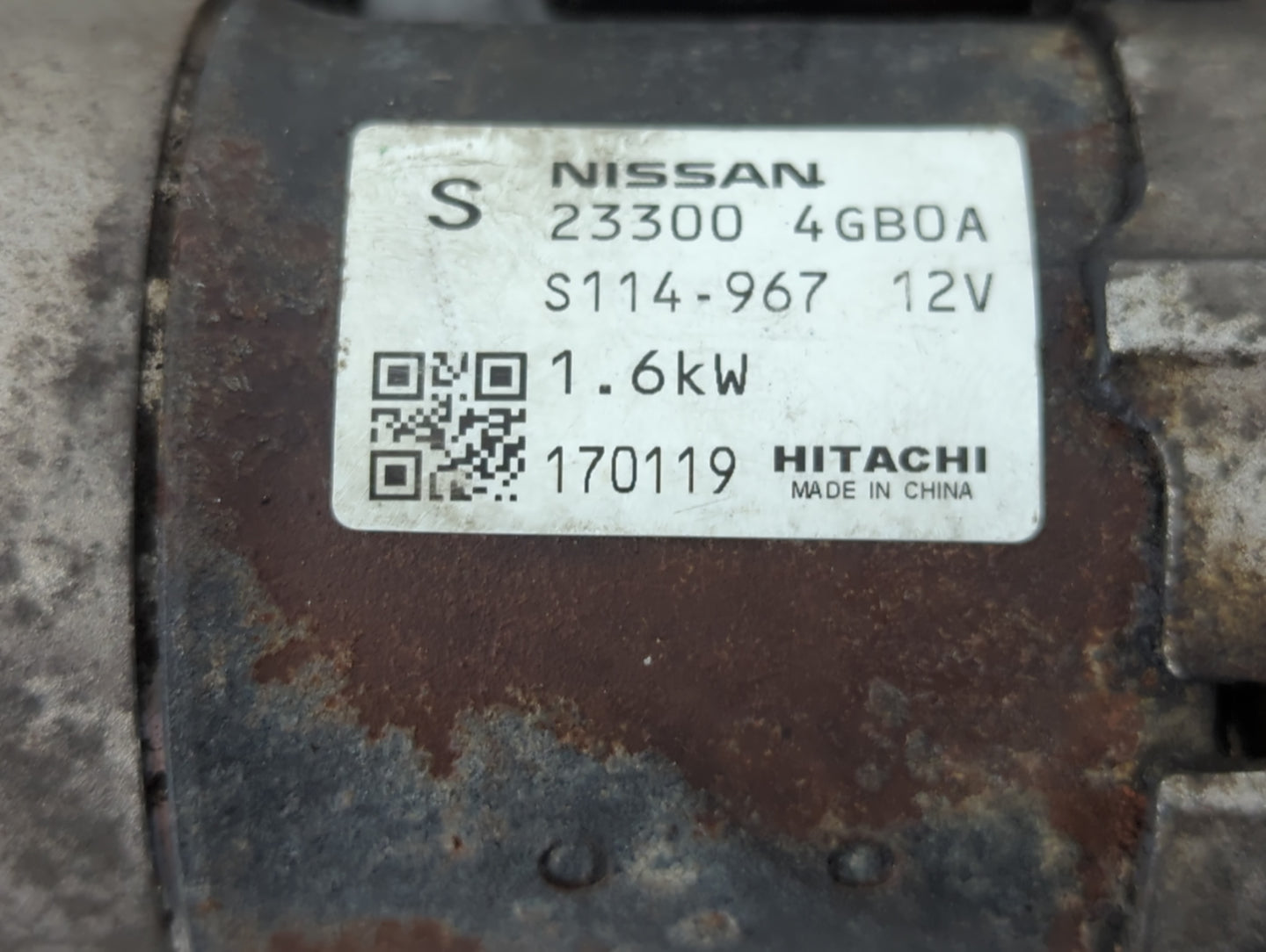 2014-2020 Infiniti Q50 Car Starter Motor Solenoid OEM P/N:S114 967 12V 23300 4GB0A Fits OEM Used Auto Parts - Oemusedautopar