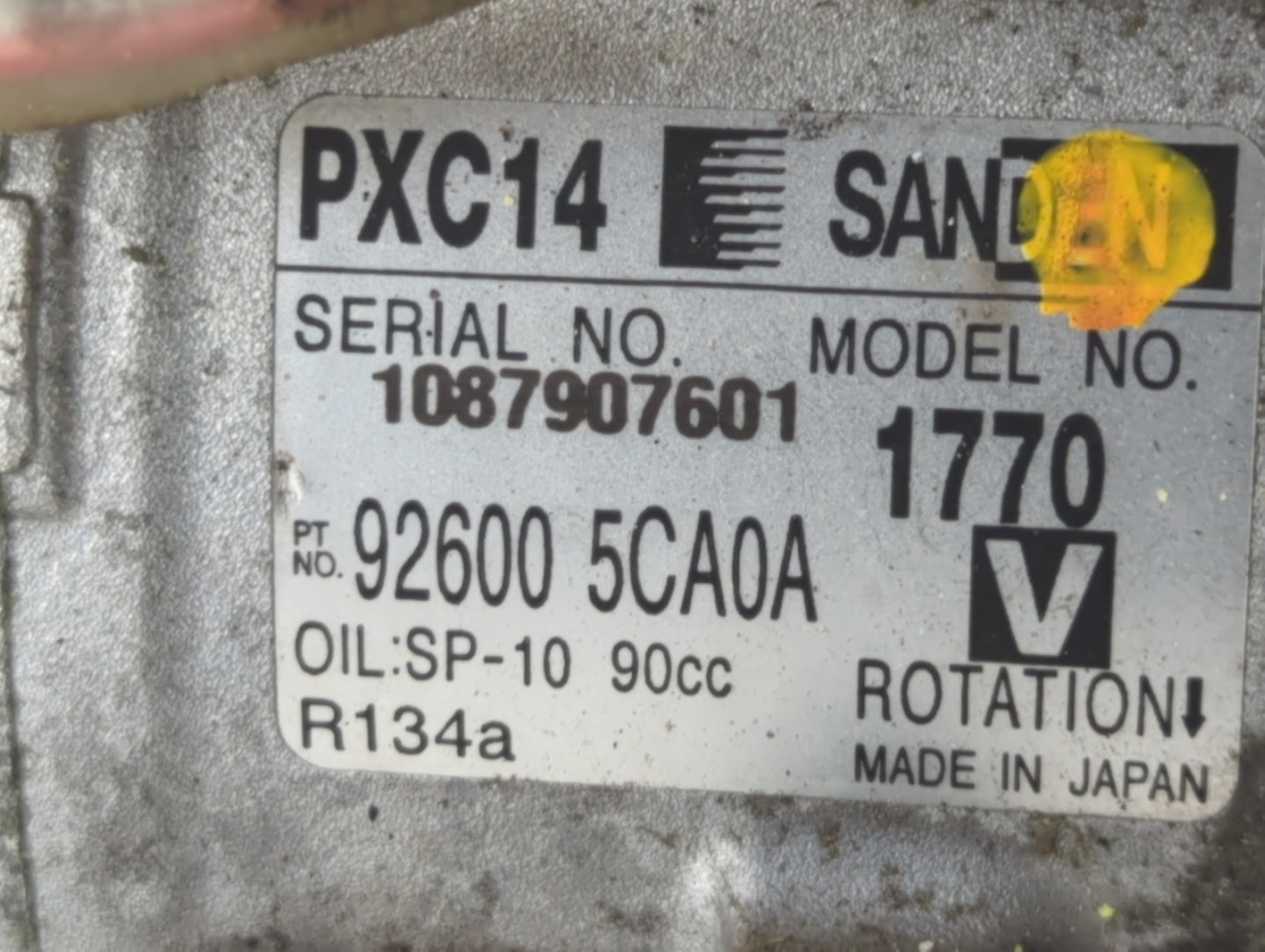 2016-2020 Infiniti Q50 Air Conditioning A/c Ac Compressor Oem - Oemusedautoparts1.com