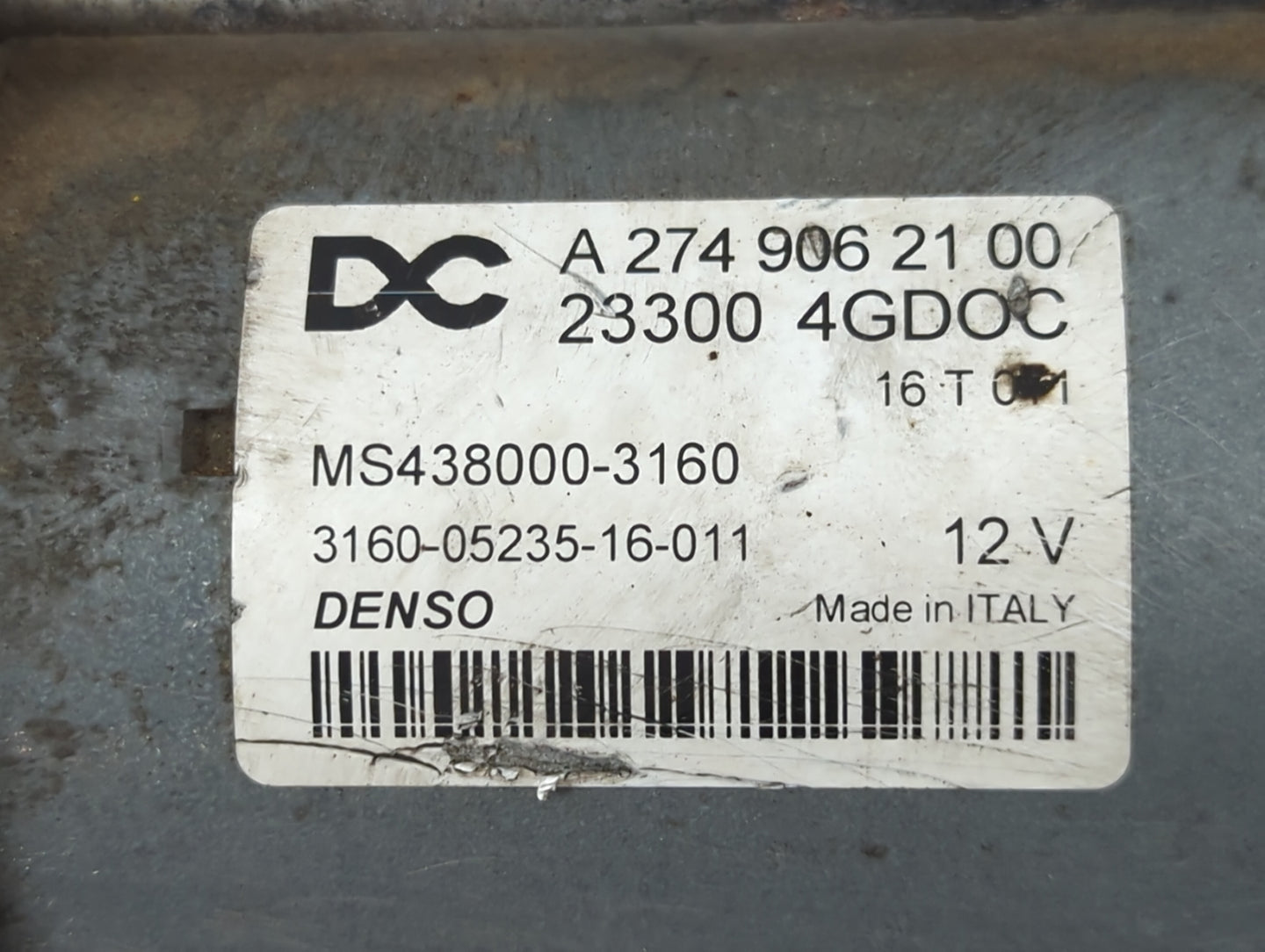 2016-2019 Infiniti Q50 Car Starter Motor Solenoid OEM P/N:23300 4GD0C A 274 906 21 00 Fits Fits 2016 2017 2018 2019 OEM Used