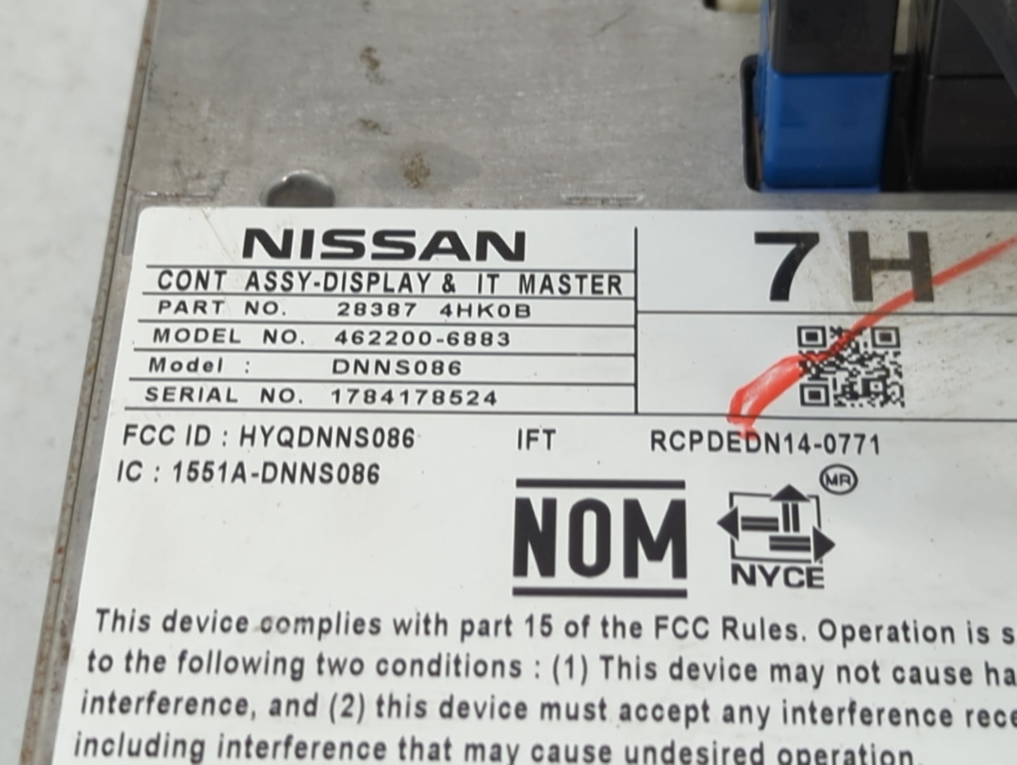2017 Infiniti Q60 Information Display Screen - Oemusedautoparts1.com