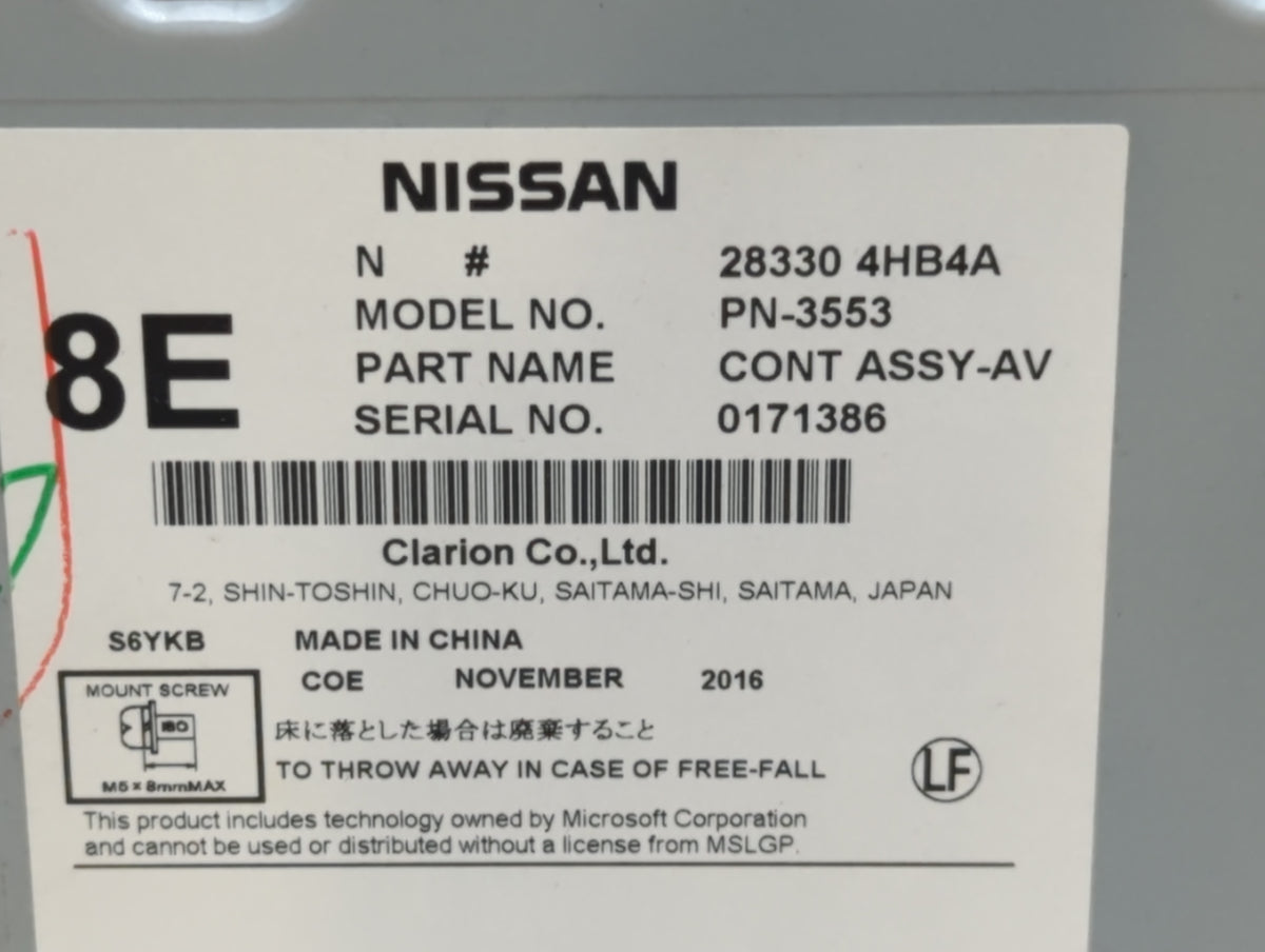 2017 Infiniti Q60 Am Fm Cd Player Radio Receiver 572538 - Oemusedautoparts1.com