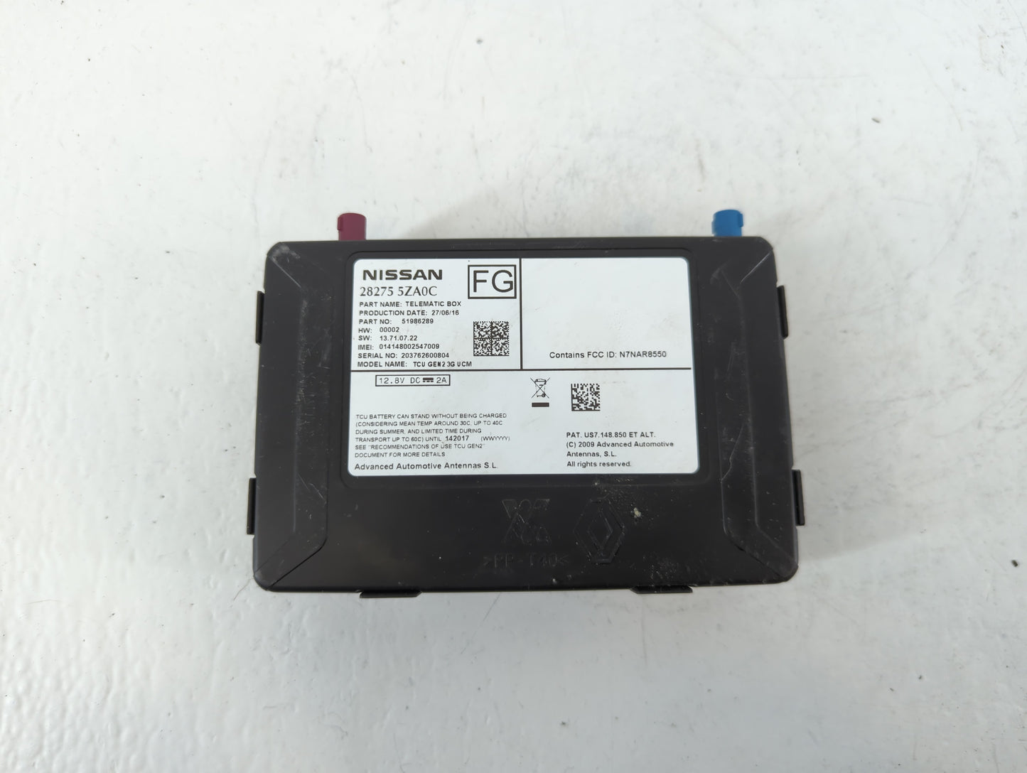 2017 Infiniti Q60 Bluetooth Phone Communication Control Module Ccm Oem - Oemusedautoparts1.com