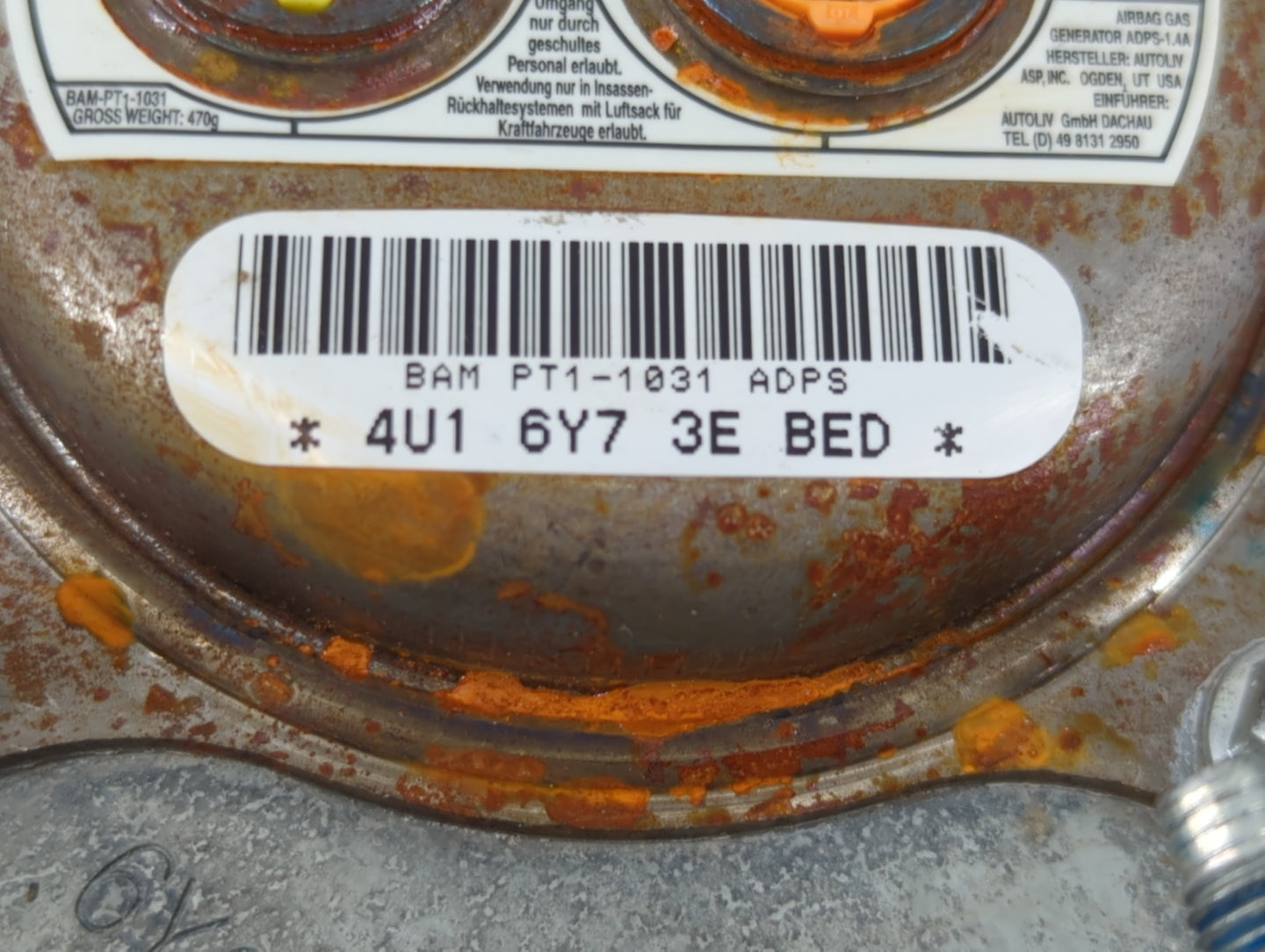 2014-2020 Infiniti Qx60 Air Bag Driver Left Steering Wheel Mounted P/N:4U1 6Y7 3E Fits Fits 2014 2015 2016 2017 2018 2019 20