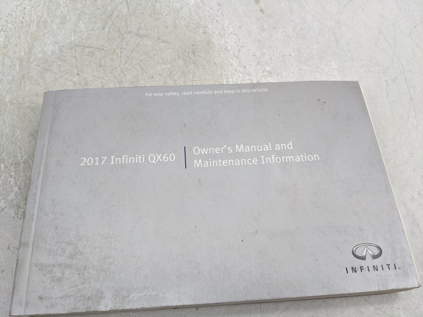 2017 Infiniti Qx60 Owners Manual Book Guide P/N:OM17EA 0L50U0 OEM Used Auto Parts - Oemusedautoparts1.com