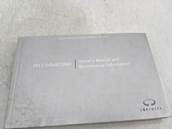compare product 2017 Infiniti Qx60 Owners Manual Book Guide P/N:OM17EA 0L50U0 OEM Used Auto Parts