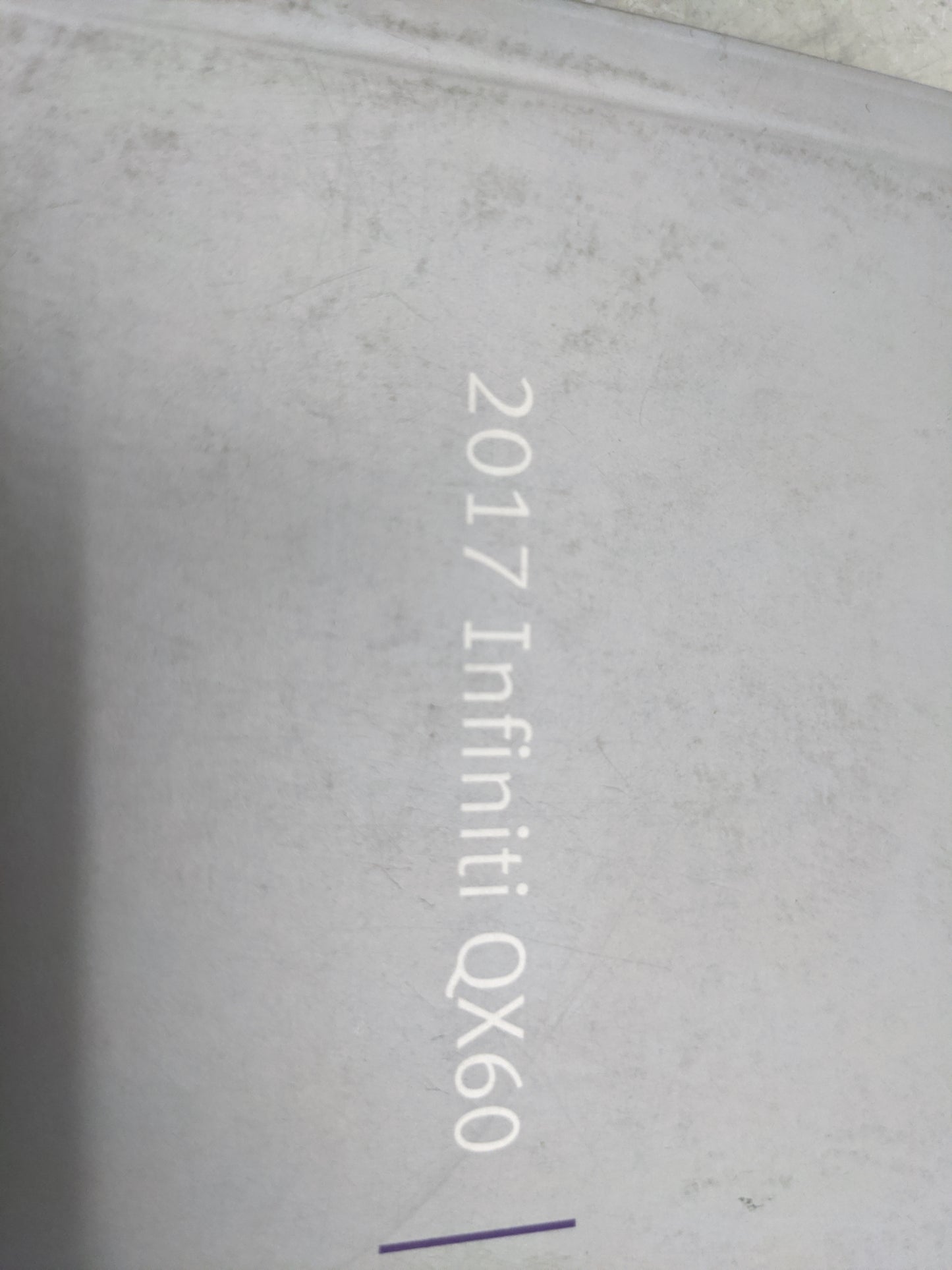 2017 Infiniti Qx60 Owners Manual Book Guide P/N:OM17EA 0L50U0 OEM Used Auto Parts - Oemusedautoparts1.com
