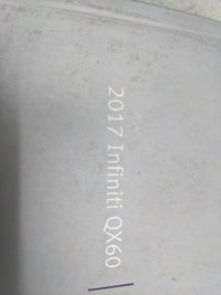 2017 Infiniti Qx60 Owners Manual Book Guide P/N:OM17EA 0L50U0 OEM Used Auto Parts - Oemusedautoparts1.com