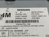 2017-2020 Infiniti Qx60 Radio AM FM Cd Player Receiver Replacement P/N:28330 9PB0A Fits Fits 2017 2018 2019 2020 OEM Used Au