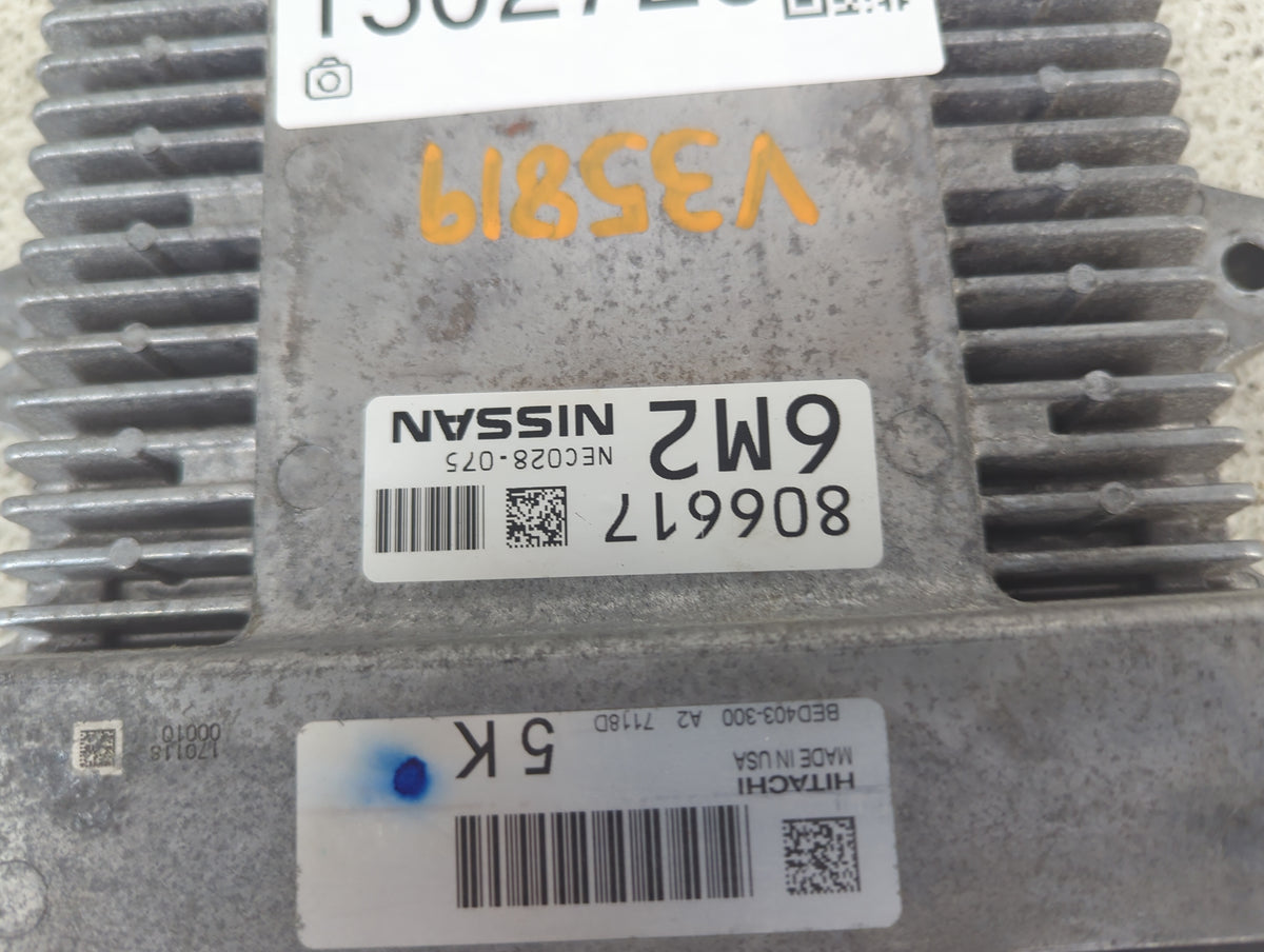 2017 Infiniti Qx60 PCM Engine Control Computer ECU ECM PCU OEM P/N:NEC028-075 BED403-300 Fits OEM Used Auto Parts - Oemuseda
