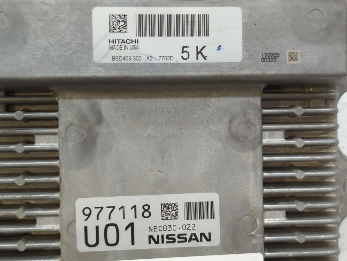 2017 Infiniti Qx60 PCM Engine Control Computer ECU ECM PCU OEM P/N:BED403-300 A2 OEM Used Auto Parts - Oemusedautoparts1.com