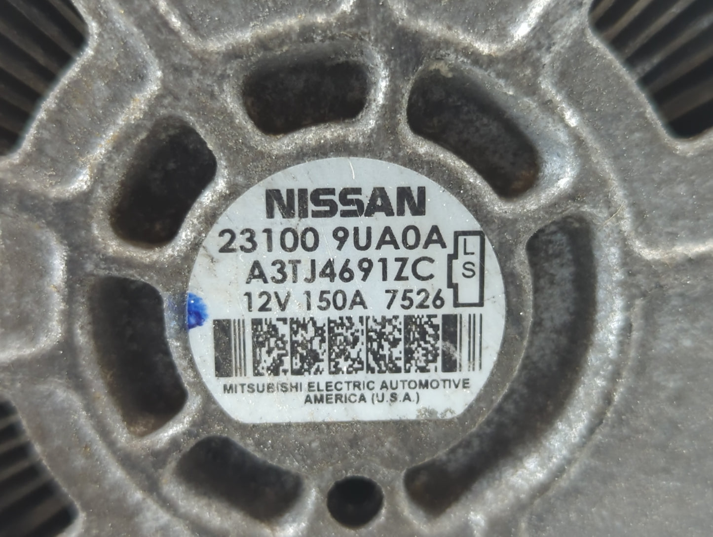 2017-2020 Infiniti Qx60 Alternator Replacement Generator Charging Assembly Engine OEM P/N:23100 9UA0A Fits OEM Used Auto Par