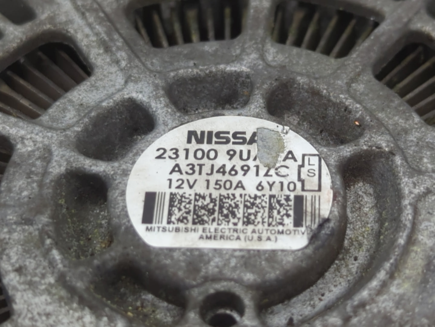 2017-2020 Infiniti Qx60 Alternator Replacement Generator Charging Assembly Engine OEM P/N:23100 9UA0A Fits OEM Used Auto Par