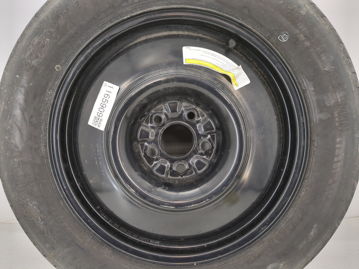 2014-2017 Infiniti Qx70 Spare Donut Tire Wheel Rim Oem - Oemusedautoparts1.com