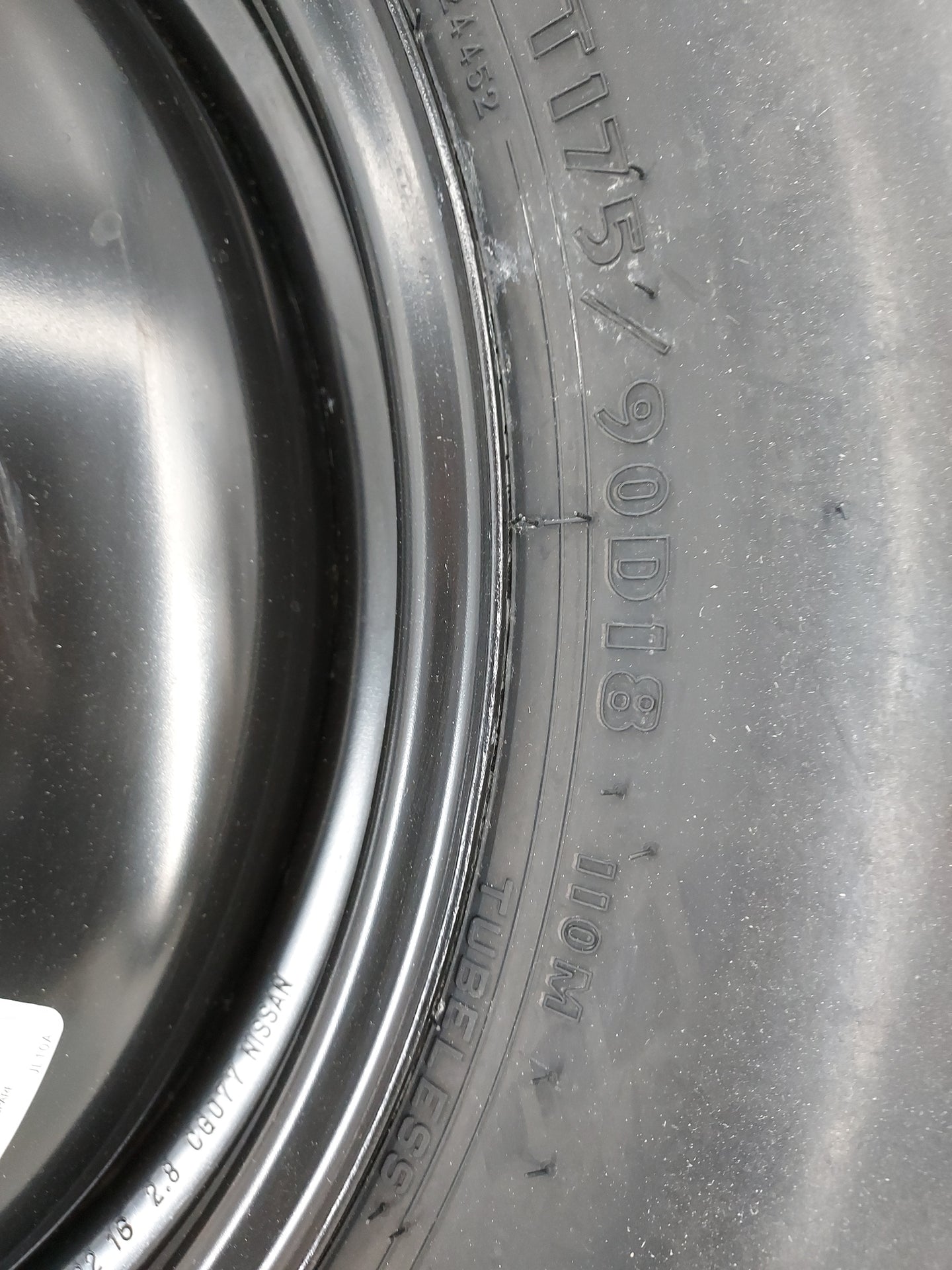 2014-2017 Infiniti Qx70 Spare Donut Tire Wheel Rim Oem - Oemusedautoparts1.com