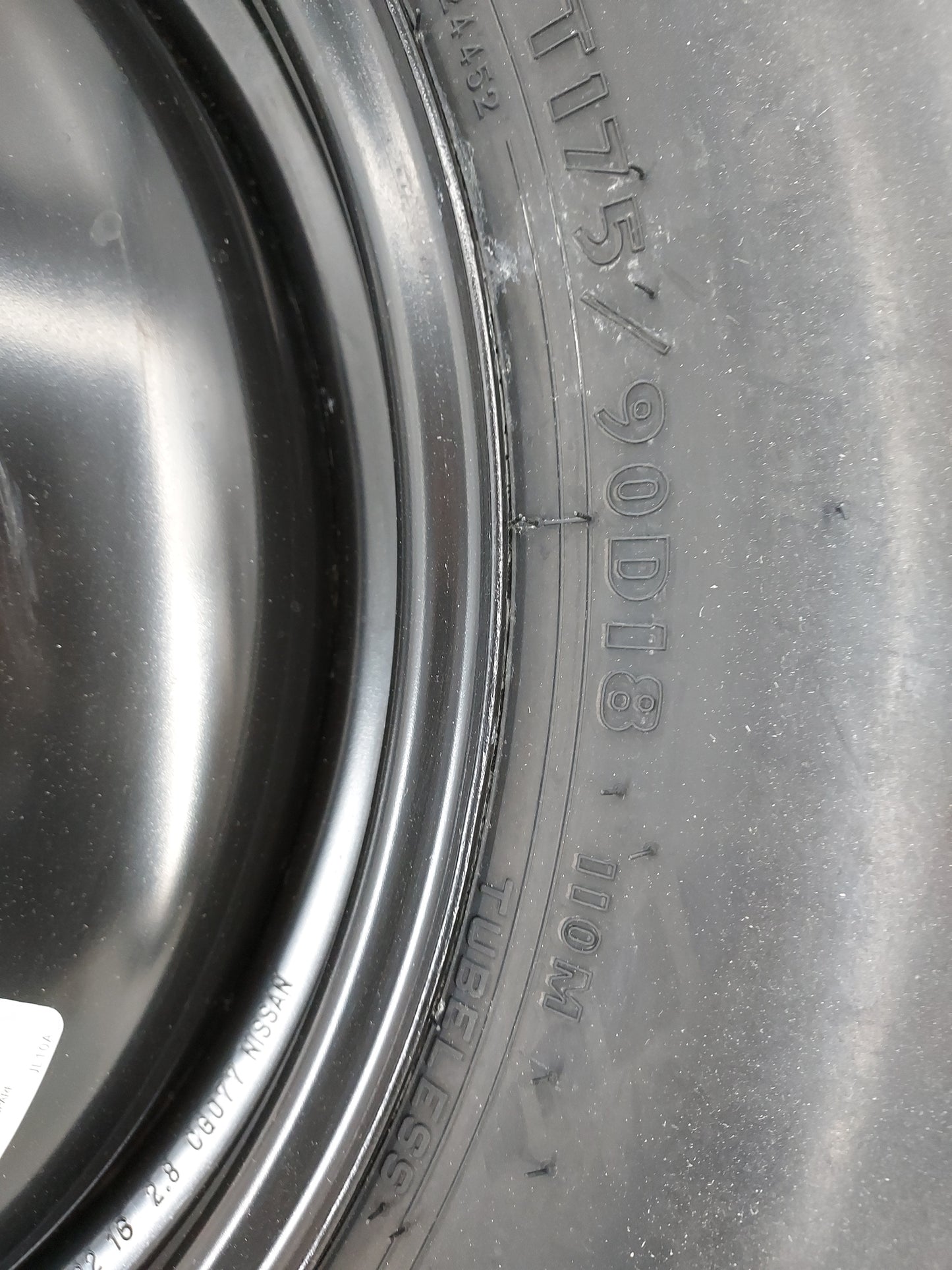 2014-2017 Infiniti Qx70 Spare Donut Tire Wheel Rim Oem - Oemusedautoparts1.com