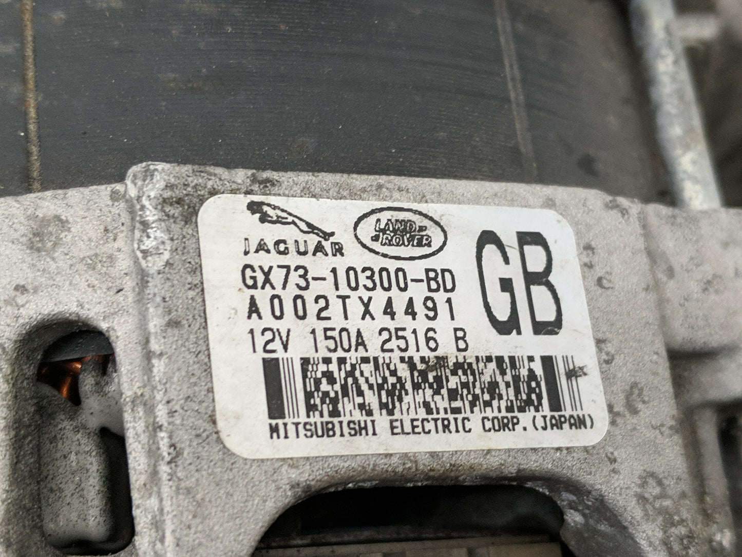 2017-2020 Jaguar F-Pace Alternator Replacement Generator Charging Assembly Engine OEM P/N:A002TX4491 GX73-10300-BD Fits OEM 