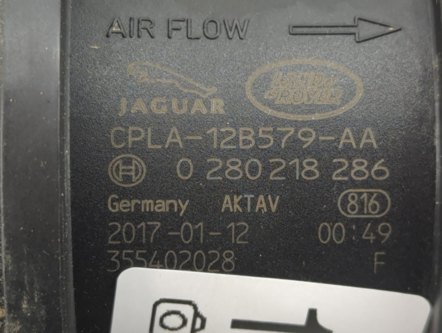 2017-2020 Jaguar F-pace Mass Air Flow Meter Maf - Oemusedautoparts1.com