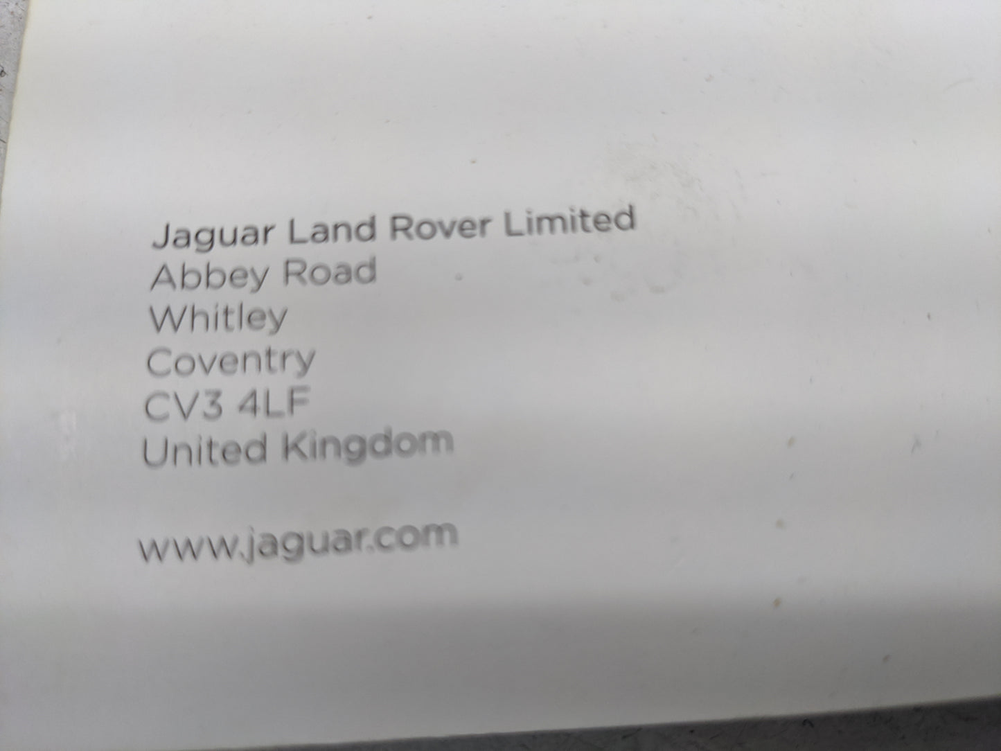2017 Jaguar F-Pace Owners Manual Book Guide P/N:JJM 18 01 38 172 OEM Used Auto Parts - Oemusedautoparts1.com