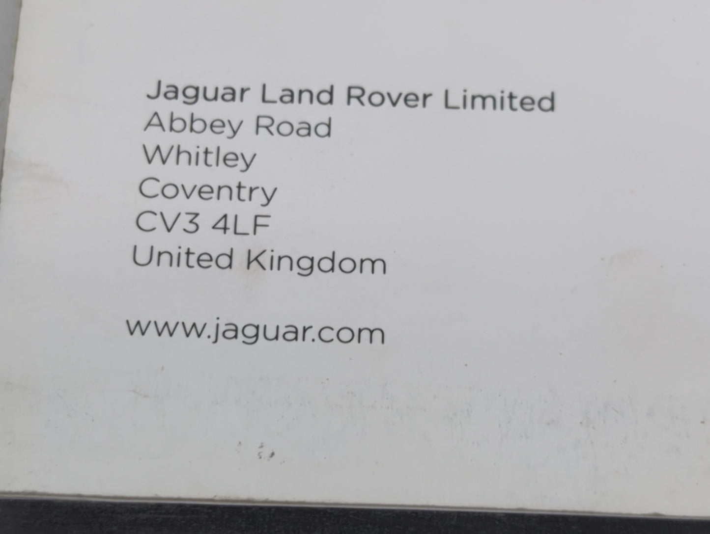2017 Jaguar F-Pace Owners Manual Book Guide P/N:JJM1802 38171 OEM Used Auto Parts - Oemusedautoparts1.com