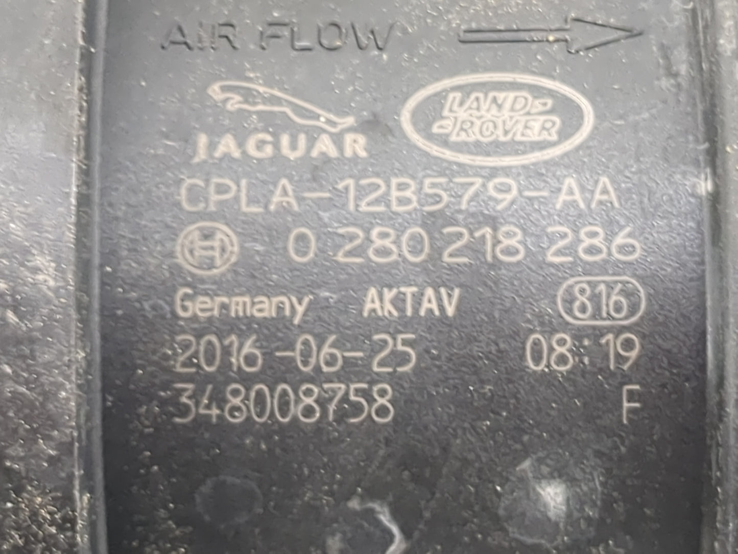 2017-2020 Jaguar F-pace Mass Air Flow Meter Maf 1477006 - Oemusedautoparts1.com