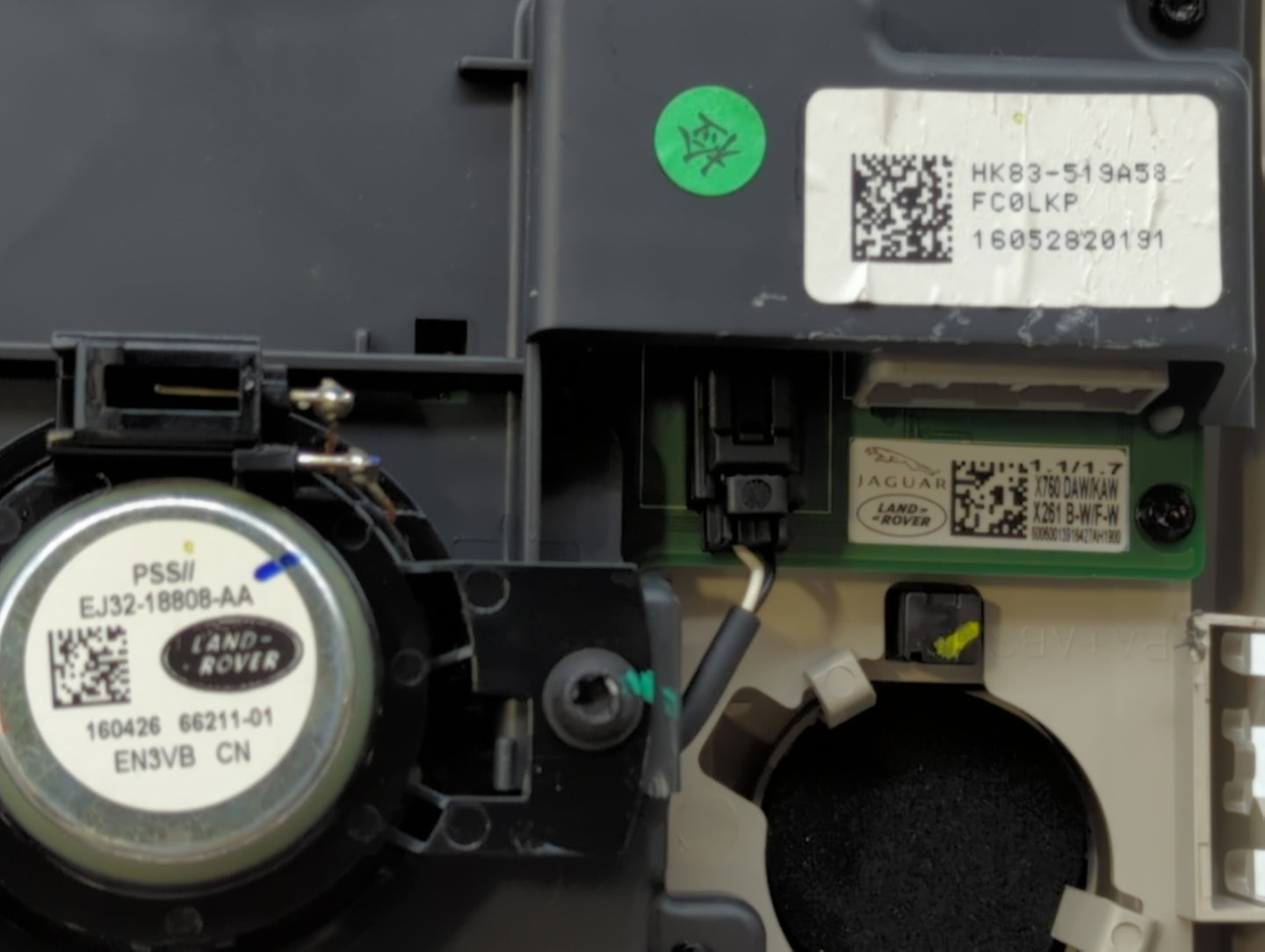 2017 Jaguar F-Pace Center Floor Console P/N:FK72-19A391-AA Fits OEM Used Auto Parts - Oemusedautoparts1.com