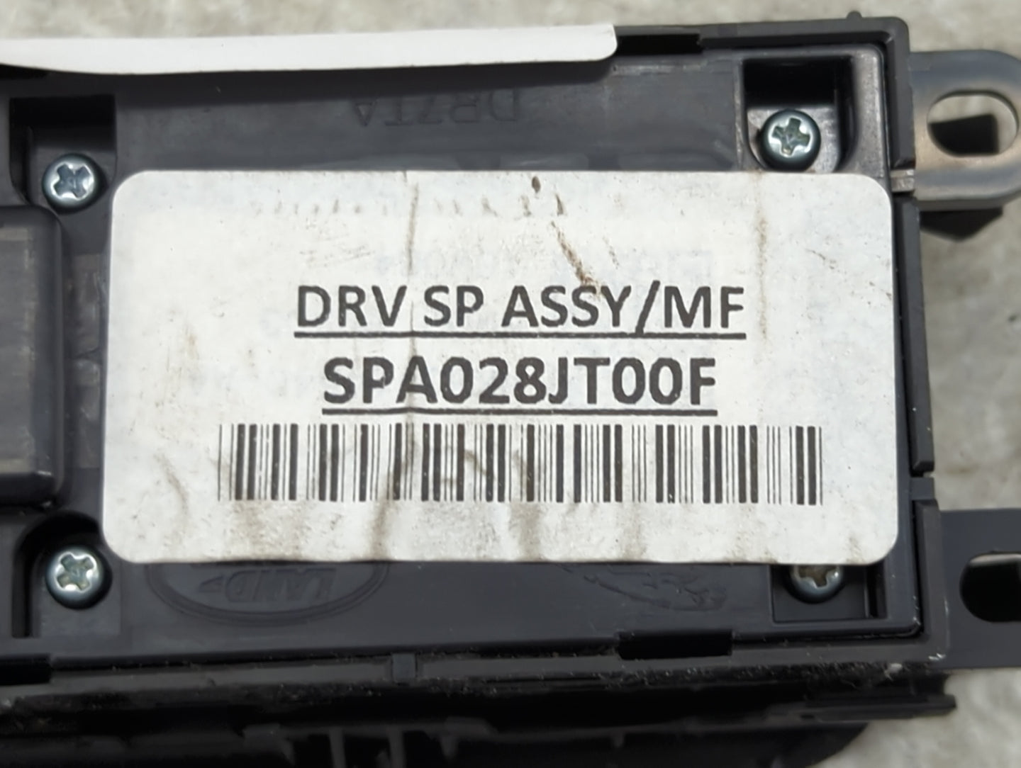 2017-2019 Jaguar Xe Master Power Window Switch Replacement Driver Side Left P/N:SPA028JT00F Fits Fits 2015 2016 2017 2018 20
