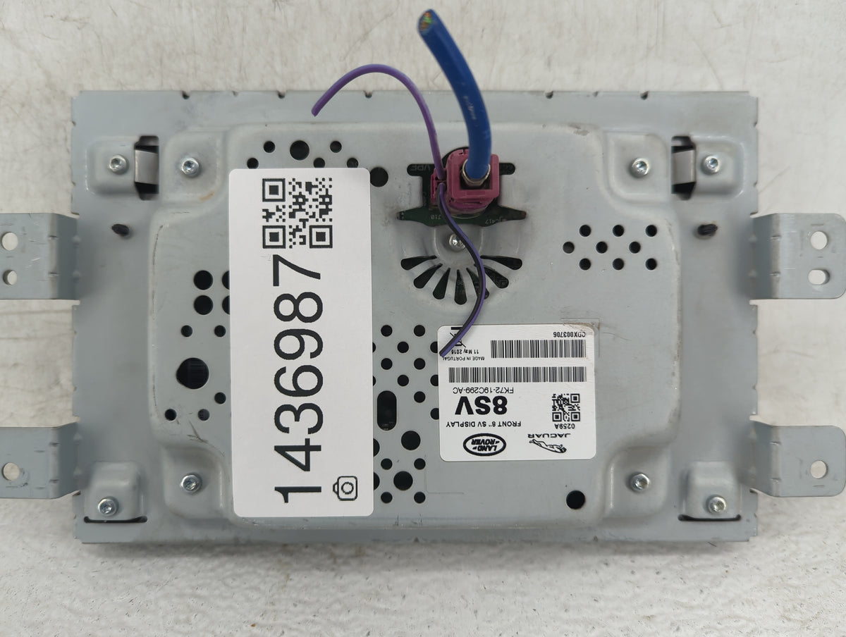 2017-2018 Jaguar Xe Information Radio Display Screen Black - Oemusedautoparts1.com