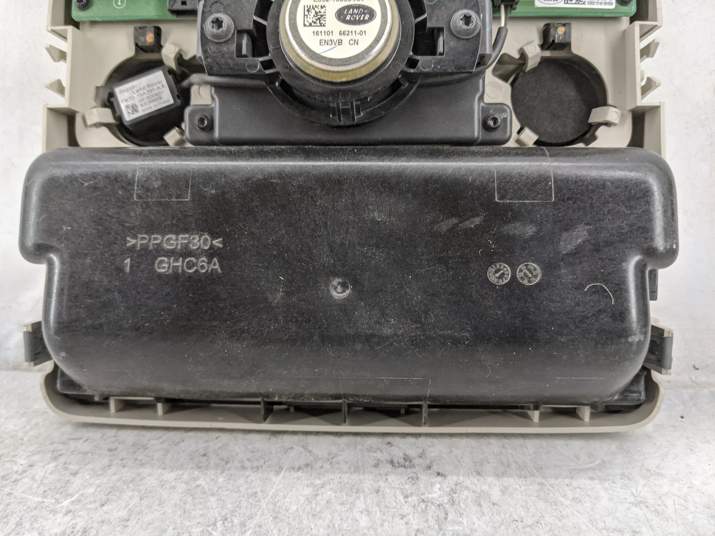 2017-2019 Jaguar Xe Overhead Roof Console Beige - Oemusedautoparts1.com
