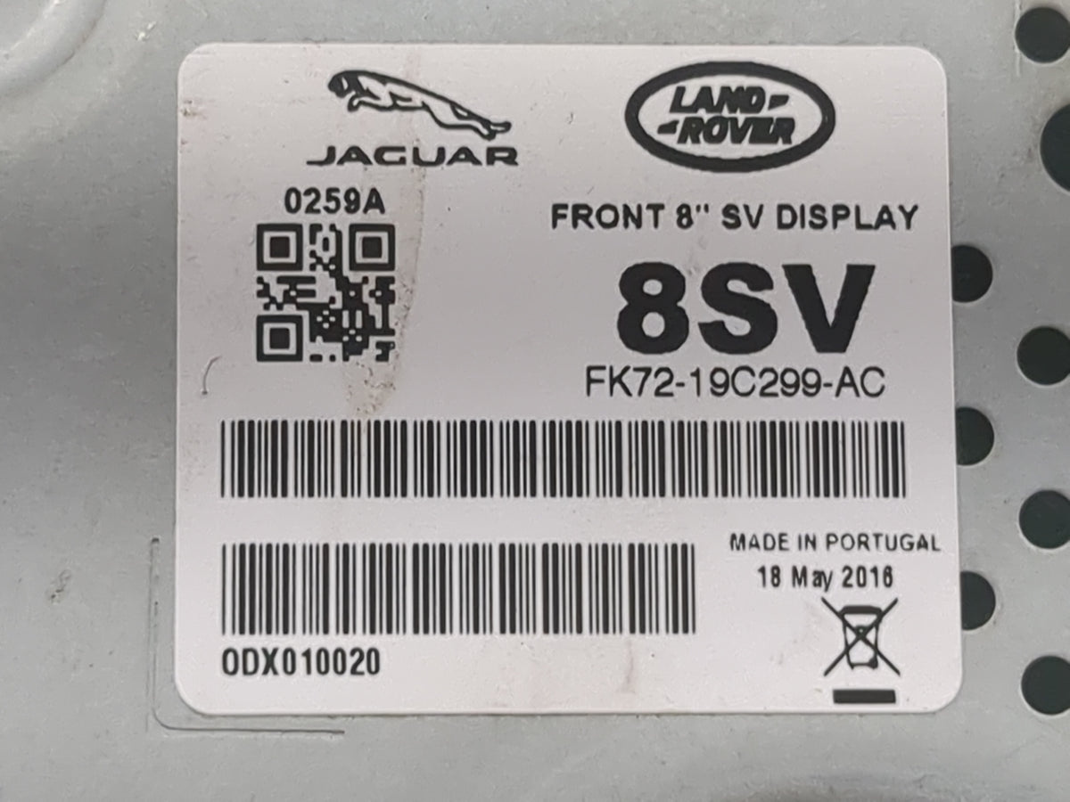 2017-2018 Jaguar Xe Information Radio Display Screen 1517861 - Oemusedautoparts1.com
