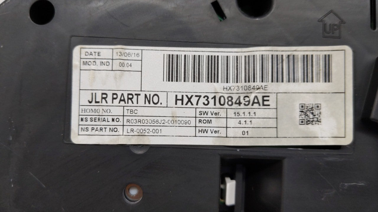 2017-2018 Jaguar Xe Instrument Cluster Speedometer Gauges P/N:HX73-10849-AE Fits Fits 2017 2018 OEM Used Auto Parts - Oemuse