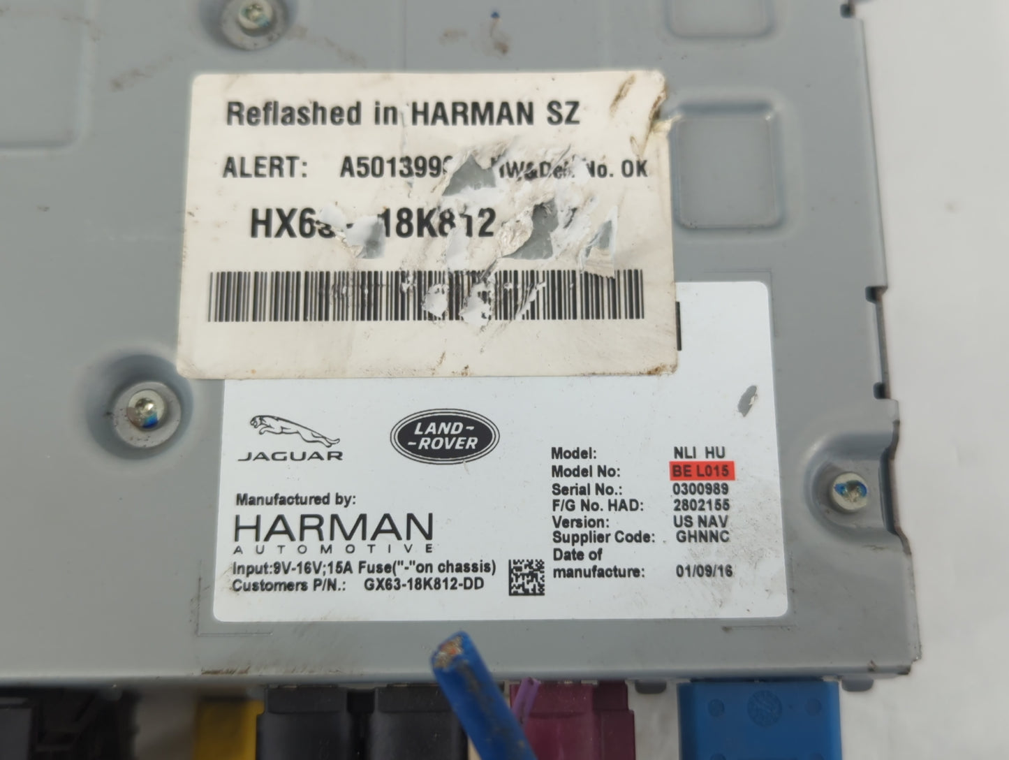 2017-2019 Jaguar Xe Radio AM FM Cd Player Receiver Replacement P/N:HX63-18K812-DB Fits Fits 2016 2017 2018 2019 2020 OEM Use