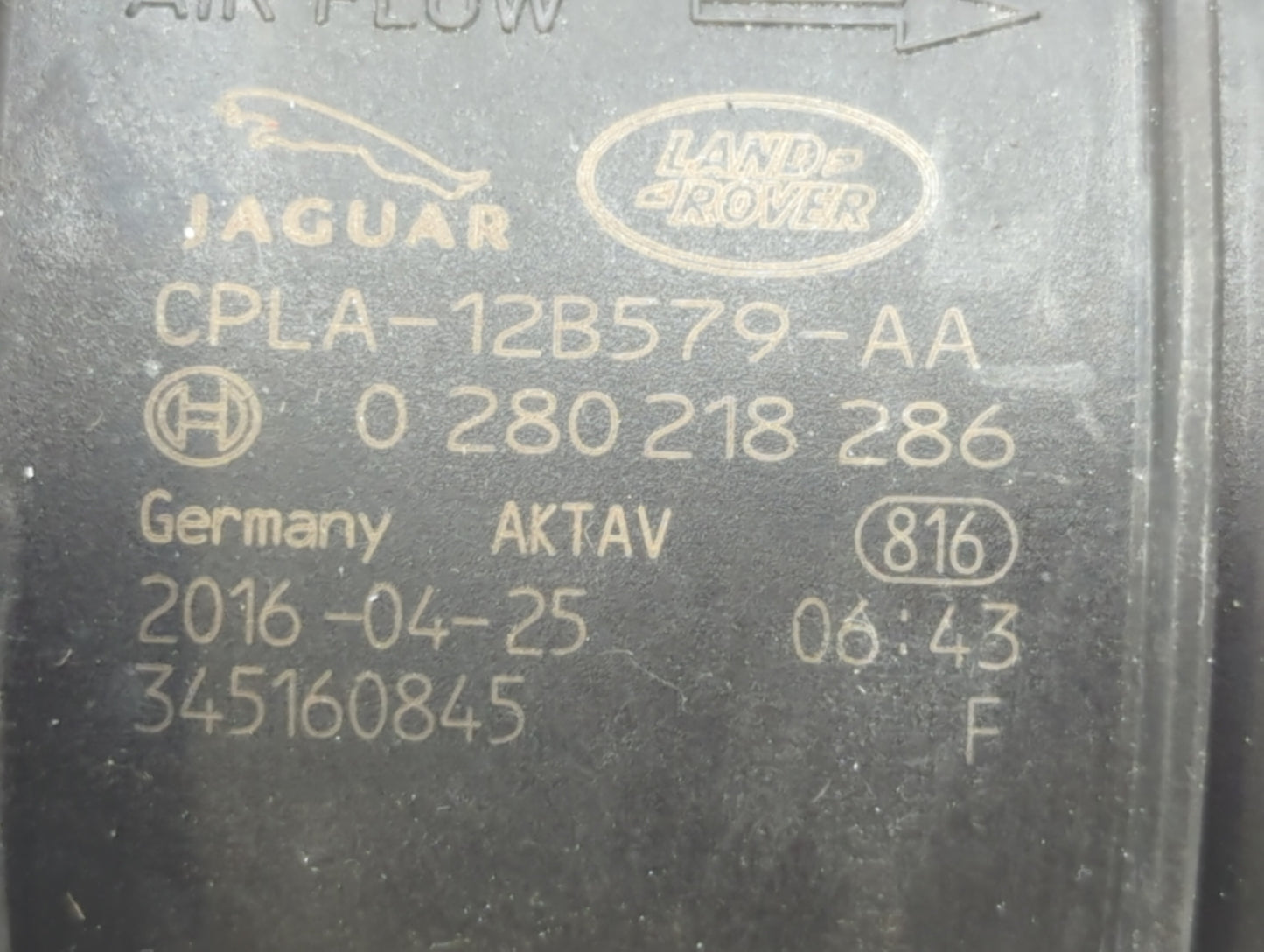 2013-2019 Jaguar Xf Mass Air Flow Meter Maf - Oemusedautoparts1.com