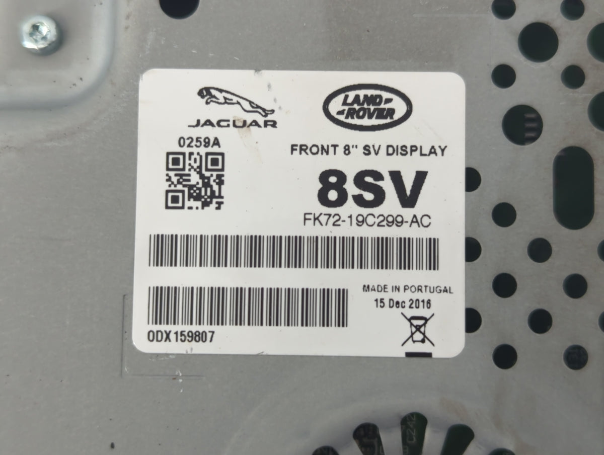 2016-2018 Jaguar Xf Information Radio Display Screen 729208 - Oemusedautoparts1.com