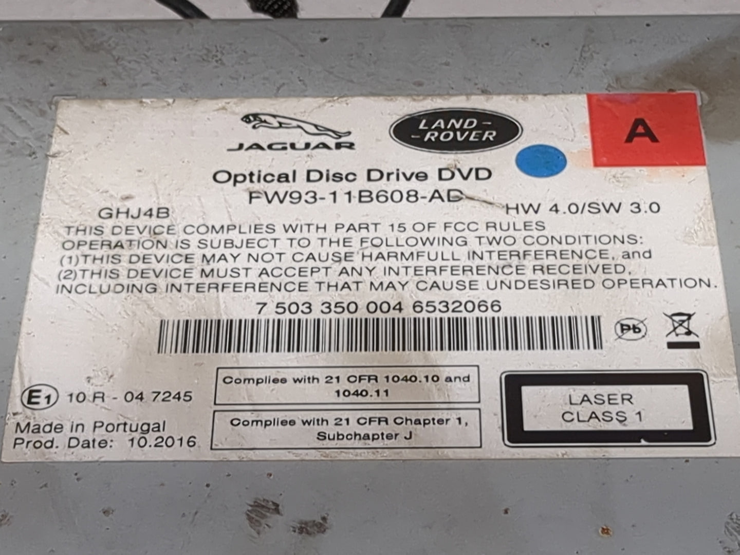 2016-2019 Jaguar Xj Radio AM FM Cd Player Receiver Replacement P/N:FW93-11B608-AD GHJ4B Fits Fits 2016 2017 2018 2019 2020 O