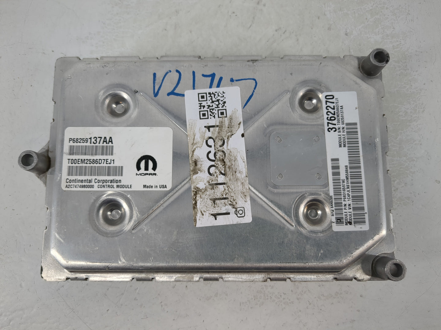 2016-2017 Jeep Cherokee PCM Engine Control Computer ECU ECM PCU OEM P/N:P68259137AA Fits Fits 2016 2017 OEM Used Auto Parts 