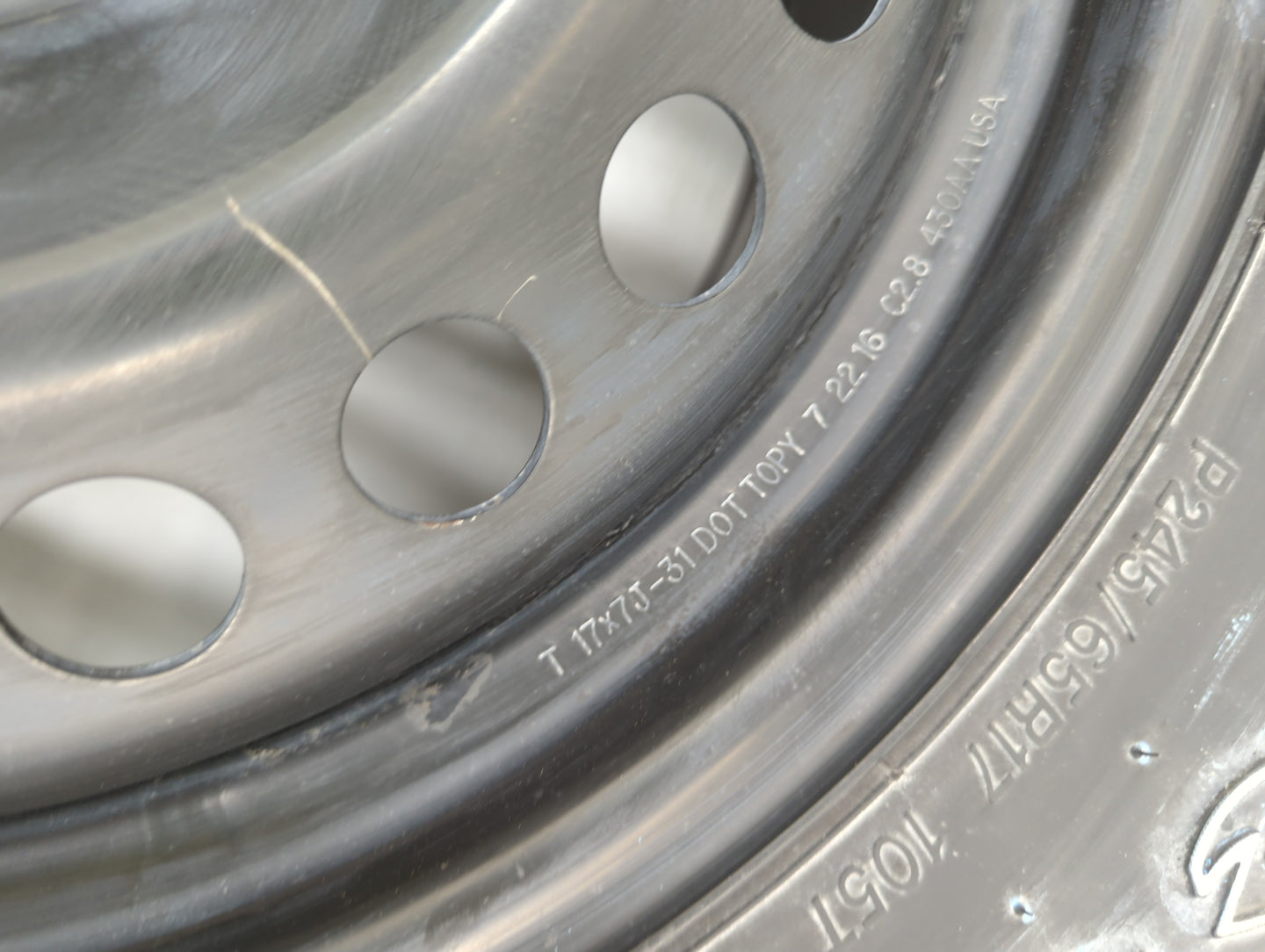 2014-2022 Jeep Cherokee Spare Donut Tire Wheel Rim Oem - Oemusedautoparts1.com