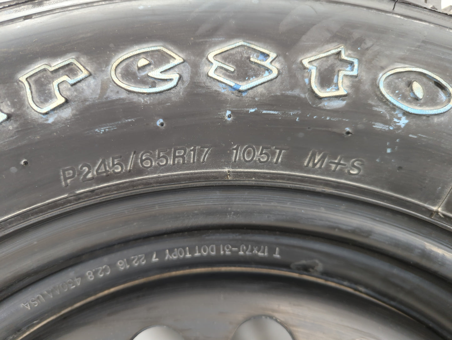2014-2022 Jeep Cherokee Spare Donut Tire Wheel Rim Oem - Oemusedautoparts1.com