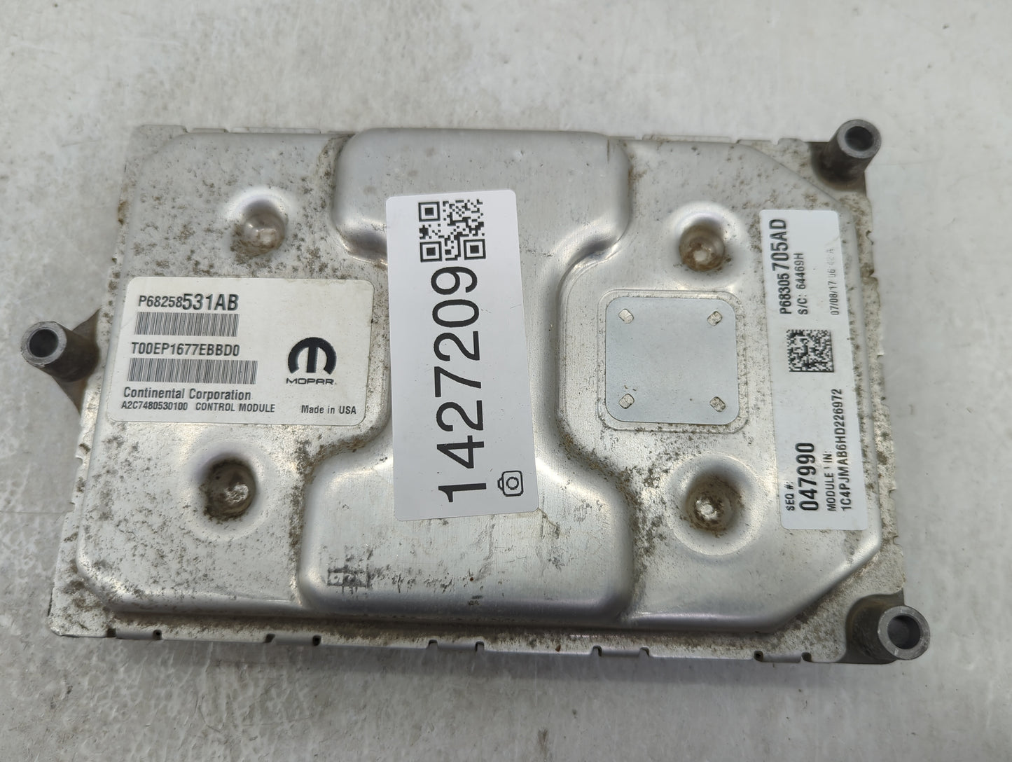 2016-2017 Jeep Cherokee PCM Engine Control Computer ECU ECM PCU OEM P/N:P68258531AB T00EP1677EBBD0 Fits Fits 2016 2017 OEM U