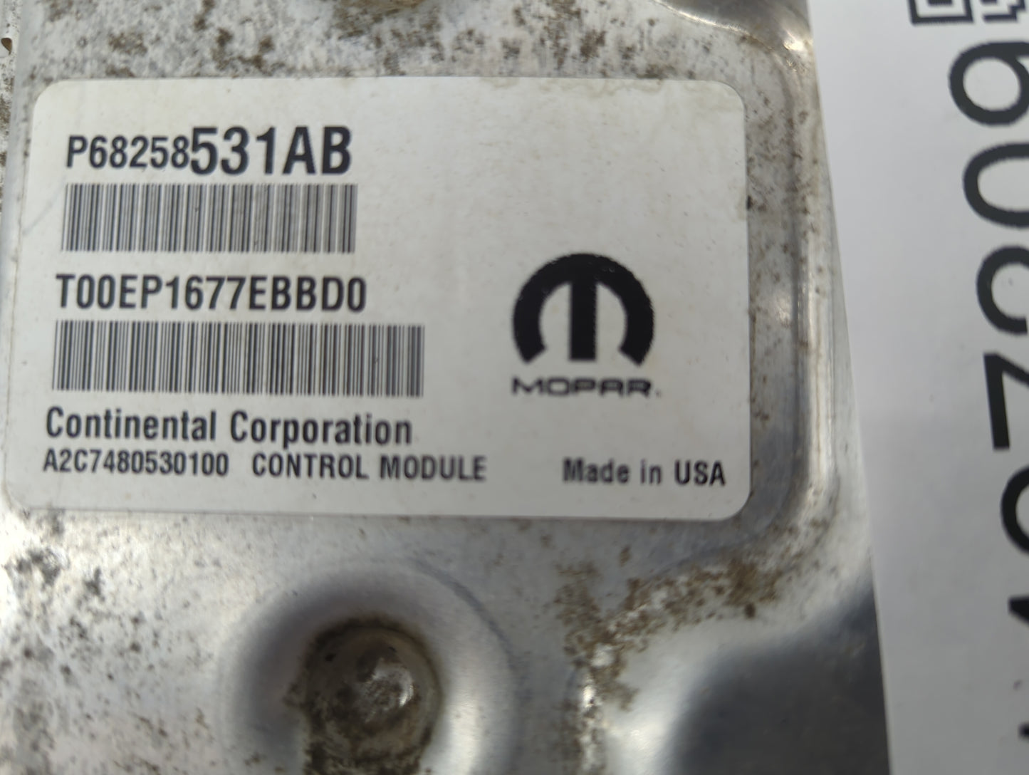 2016-2017 Jeep Cherokee PCM Engine Control Computer ECU ECM PCU OEM P/N:P68258531AB T00EP1677EBBD0 Fits Fits 2016 2017 OEM U