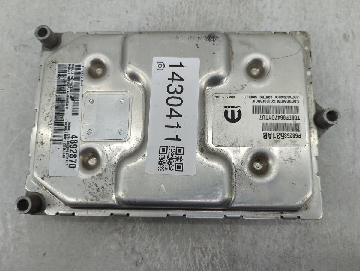 2016-2017 Jeep Cherokee PCM Engine Control Computer ECU ECM PCU OEM P/N:P68258531AB T00EP0847DYTU7 Fits Fits 2016 2017 OEM U