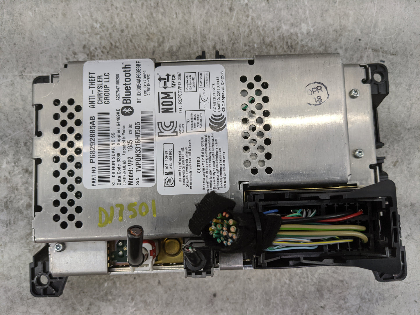 2017 Jeep Cherokee Radio AM FM Cd Player Receiver Replacement P/N:P68292885AB TVPQN3316H05D5, A2C7547180200, Y7OVP2 Fits OEM