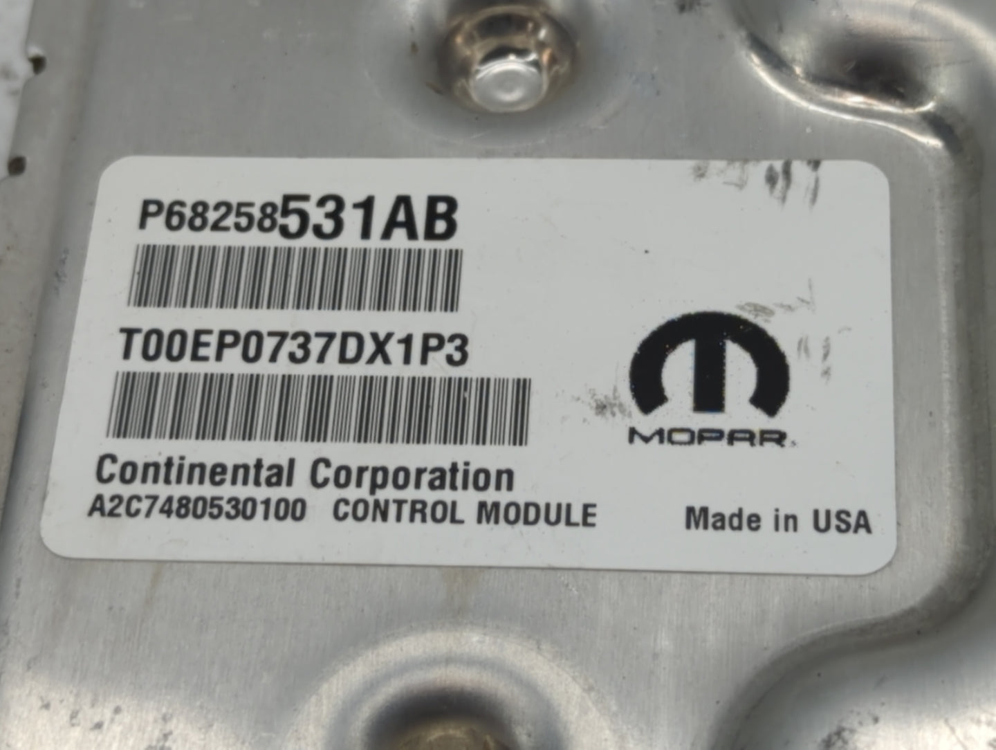 2016-2017 Jeep Cherokee PCM Engine Control Computer ECU ECM PCU OEM P/N:P68258531AB P68250527AG, P68258531AA Fits Fits 2016 