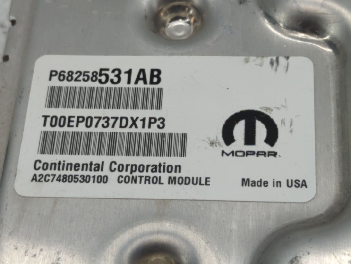 2016-2017 Jeep Cherokee PCM Engine Control Computer ECU ECM PCU OEM P/N:P68258531AB P68250527AG, P68258531AA Fits Fits 2016 