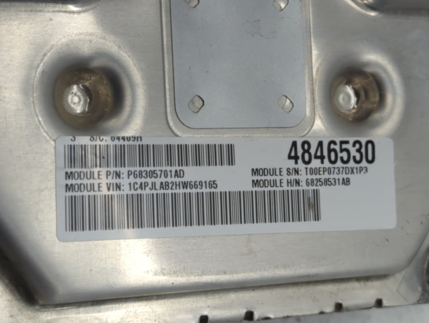2016-2017 Jeep Cherokee PCM Engine Control Computer ECU ECM PCU OEM P/N:P68258531AB P68250527AG, P68258531AA Fits Fits 2016 